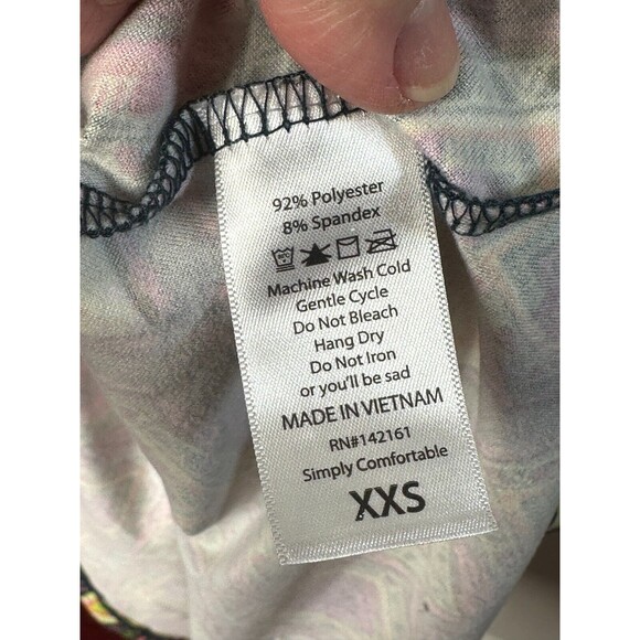 LuLaRoe Carly Dress Women's XXS Bright Multi High-Low Hem Easy Care Comfort - Picture 4 of 7